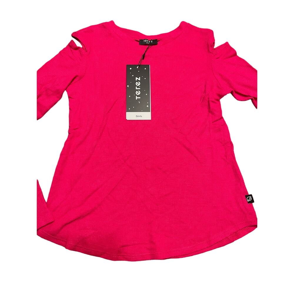 Terez Girls Ribbed Cold Shoulder Long Sleeve, NWT, Size: Small - Picture 2 of 4
